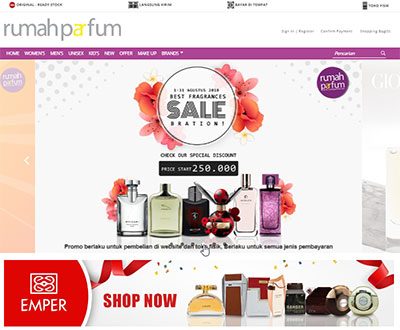 Portofolio Client Website Rumah Parfum
