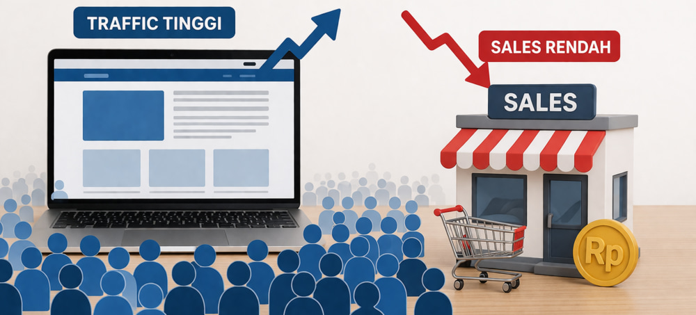 traffic tinggi belum menghasilkan sales